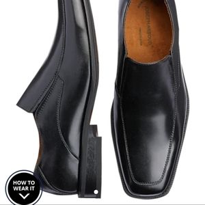 2 pair of Mens Joseph Abboud loafers black and brown